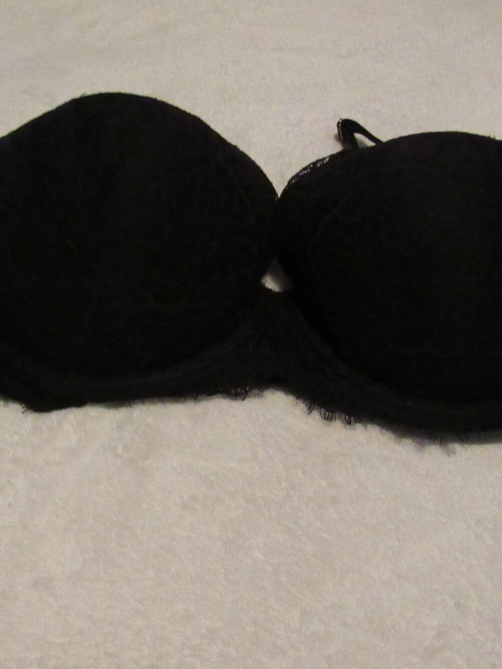 Victoria's Secret Black Dream Angels Lined Demi Bra 38DD USED